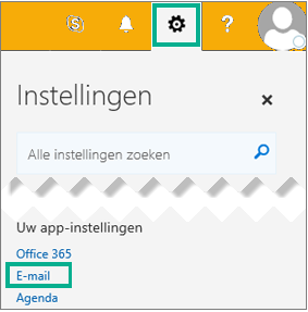 Outlook e-mailinstellingen