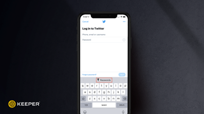 Keeper AutoFill op iPhone